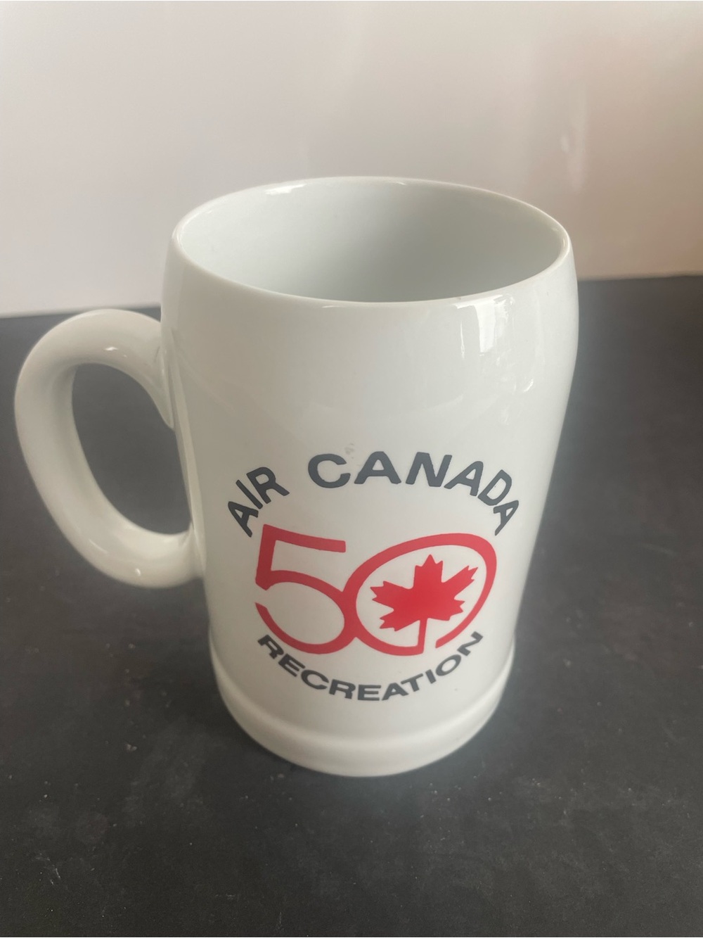 Air Canada 50th Anniversary White Logo Mug